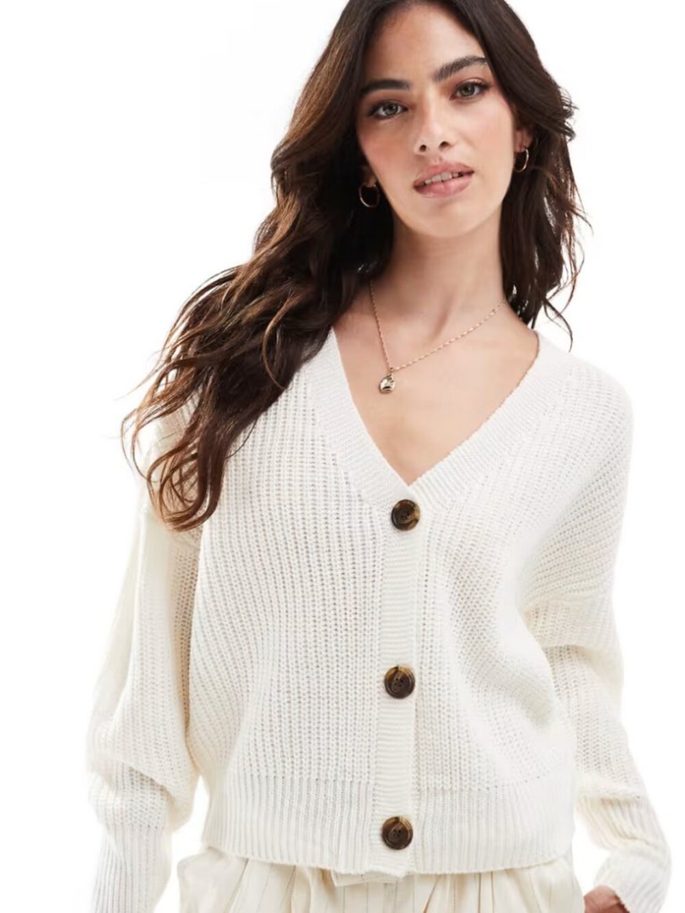 Vero Moda White Knit Cardigan, Size S - Picture 2 of 7